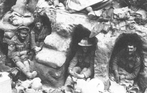 Караульные британских войск, Сомма, Август 1916.
