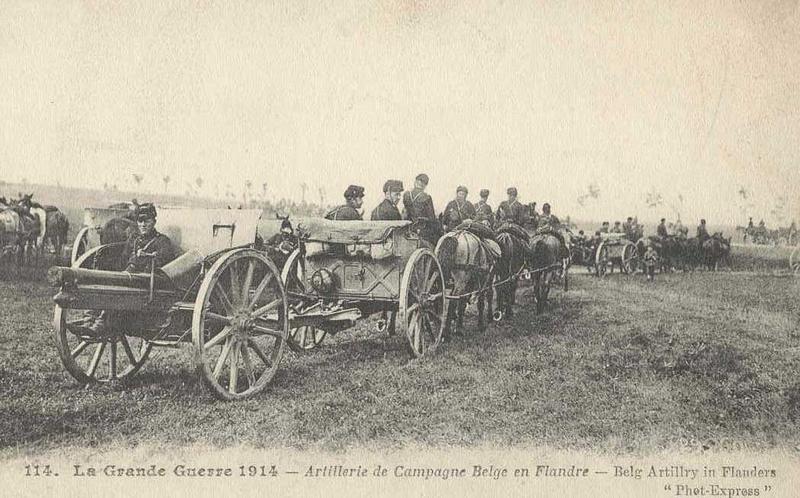 Бельгийские артиллеристы, 1914 год.