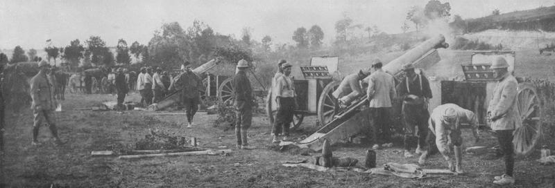 Французские артиллеристы в битве при Шампани