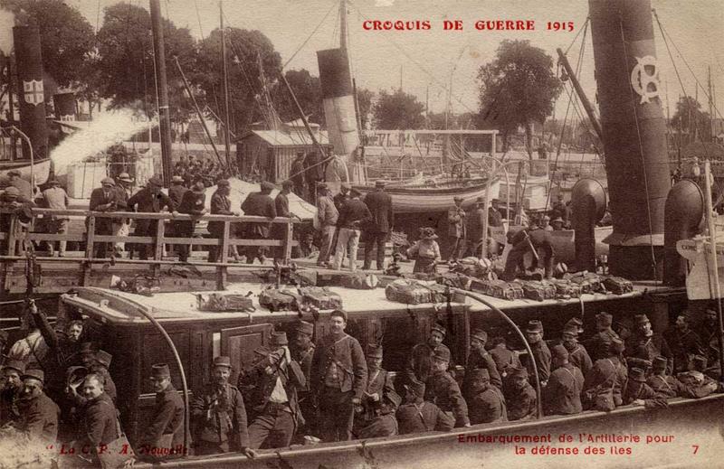 Французские артиллеристы на корабле