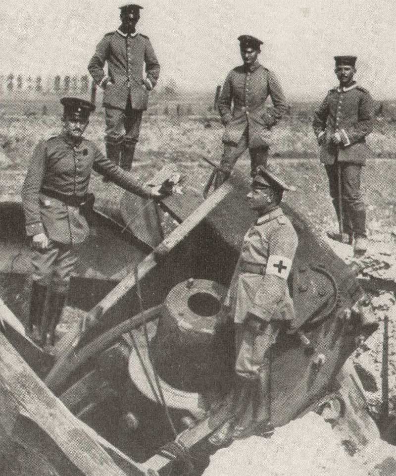 Обломки орудия, Бельгия, 1914