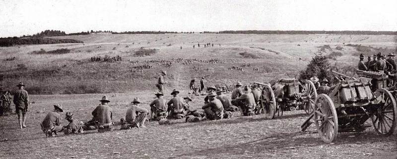 Американская полевая артиллерия на отдыхе после марша